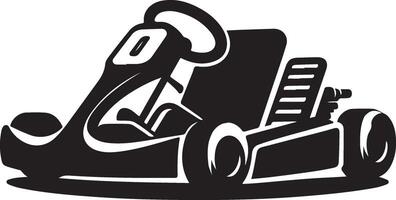 go kart silhouette vector