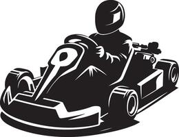 go kart silhouette vector