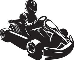 go kart silhouette vector