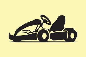 go kart silhouette vector