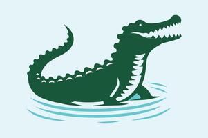 crocodile silhouette illustration vector