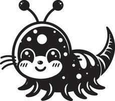 Cute cartoon flea Illustration vector