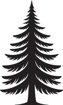 fir tree silhouette illustration