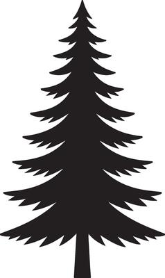 fir tree silhouette illustration