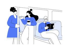 Going same direction isolated cartoon illustrations. vector