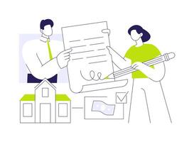 Closing the loan abstract concept illustration. vector