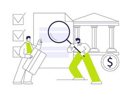 Assessment of borrower abstract concept illustration. vector