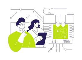 Pick and place machine abstract concept illustration. vector