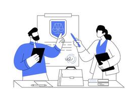 Legal documentation preparation abstract concept illustration. vector