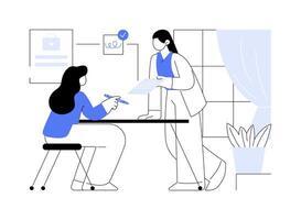 Signing contract abstract concept illustration. vector