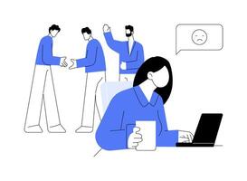 Gender discrimination at a workplace abstract concept illustration. vector