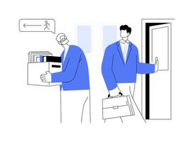 Age discrimination at a workplace abstract concept illustration. vector