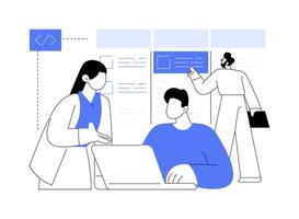 Agile project management abstract concept illustration. vector