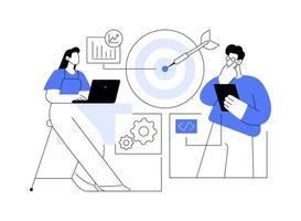 Business objectives abstract concept illustration. vector