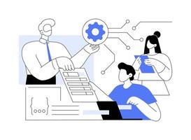 Meeting client abstract concept illustration. vector