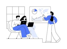 Project implementation abstract concept illustration. vector