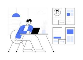 Experience maps abstract concept illustration. vector
