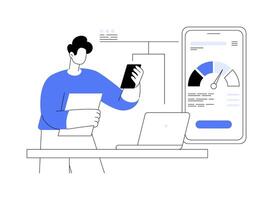 Interactive prototypes abstract concept illustration. vector