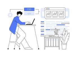 CSS code abstract concept illustration. vector