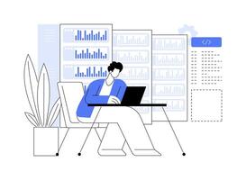 Database programming abstract concept illustration. vector