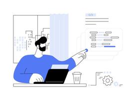 DevOps engineering abstract concept illustration. vector