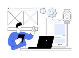Usability testing abstract concept illustration. vector