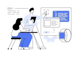 Wearable app development abstract concept illustration. vector