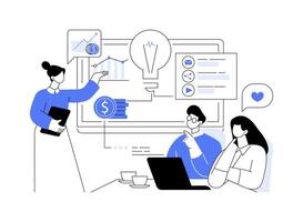 Presentation of creative idea abstract concept illustration. vector