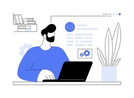 Software developer abstract concept illustration. vector