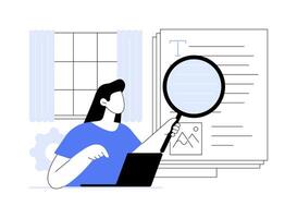 Remote proofreading abstract concept illustration. vector