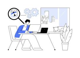 Software tester abstract concept illustration. vector