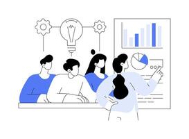 Brainstorming new product idea abstract concept illustration. vector