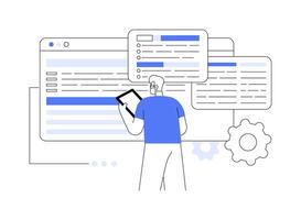 Software audit abstract concept illustration. vector