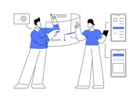 Beta testing abstract concept illustration. vector
