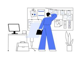 Finding business model abstract concept illustration. vector
