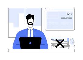 Filing online form abstract concept illustration. vector