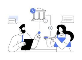 Personal bank assistant abstract concept illustration. vector