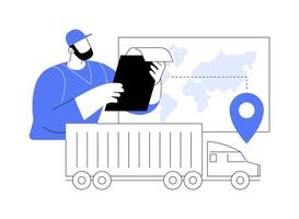Delivery order abstract concept illustration. vector