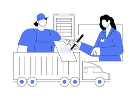 Shipping documentation abstract concept illustration. vector