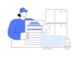 Customs declaration abstract concept illustration. vector