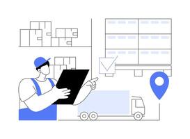 Order processing abstract concept illustration. vector