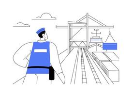 Port customs abstract concept illustration. vector