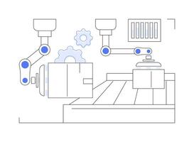 Automated sortation systems abstract concept illustration. vector