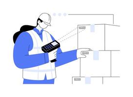 Barcode reader abstract concept illustration. vector