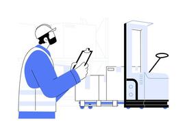 Automated forklift abstract concept illustration. vector