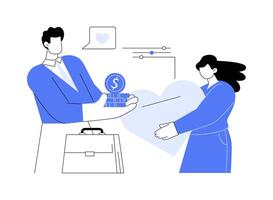 Philantrophy abstract concept illustration. vector