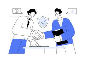 Trust abstract concept illustration. vector
