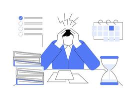 Project deadline abstract concept illustration. vector