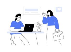 Client satisfaction abstract concept illustration. vector
