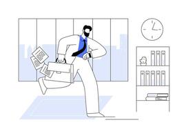 Working schedule abstract concept illustration. vector